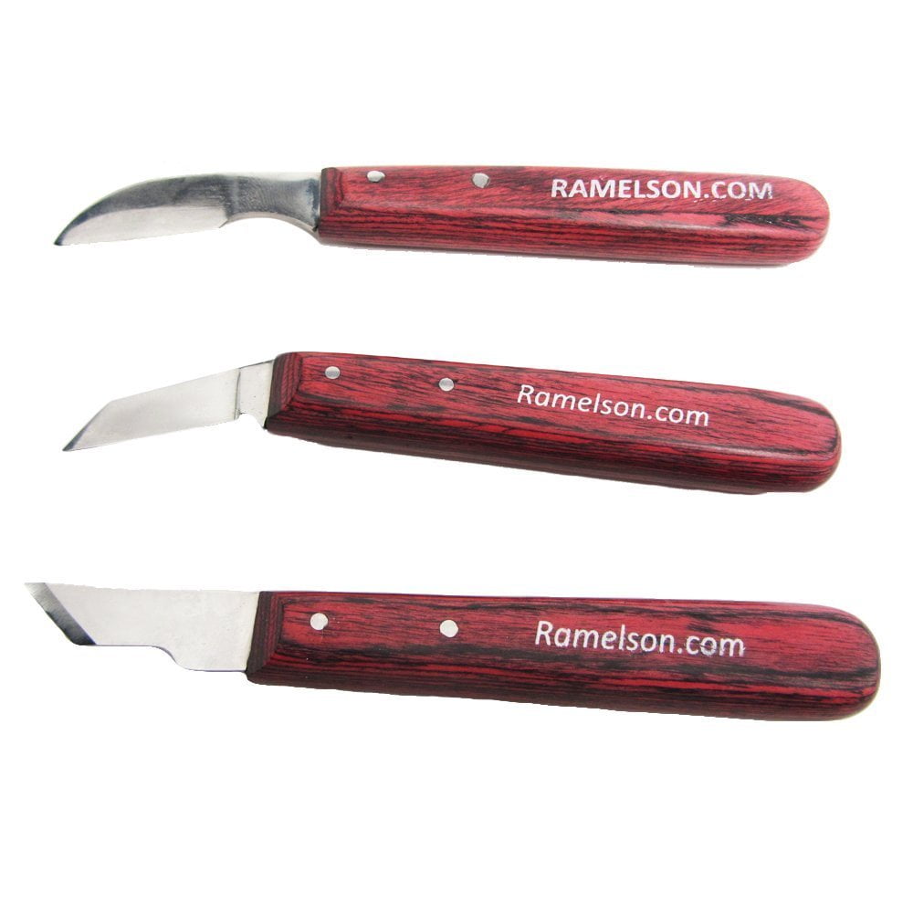 UJ Ramelson 3 Piece Complete Chip Carving Knives Best WoodCarving