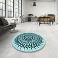 thumbnail image 3 of Ahgly Company Indoor Rectangle Patterned Electric Blue Area Rugs, 8' x 10', 3 of 6