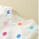 thumbnail image 4 of Gibobby Conjunto de ropa de bebé Sudadera de globos coloridos para niños pequeños, ropa deportiva para niños, ropa para bebés, conjunto de camisetas para niñas(Beige,2-3 Años), 4 of 5