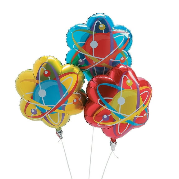 Science Party Mylar Balloon, Party Decor, 3 Pieces