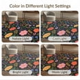 thumbnail image 7 of ODIKA 8'x10' Black Vibrant Floral Night Pattern Washable Area Rug Charming Blossoms with Bold Contrast for Dining Room, Large Office, Lounge, Non-Slip Chair-Friendly Mat, 7 of 7