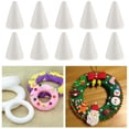 thumbnail image 4 of 10 Pcs Christmas Tree Foam White Cone for DIY Christmas Tree Craft Supplies 150mm, 4 of 10