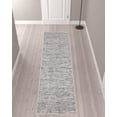 thumbnail image 2 of 3' X 10' Blue Wool Hand Loomed Runner Rug, 2 of 5