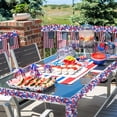 thumbnail image 6 of 4th of July Garland Decorations, 6.56Ft Glitter Tinsel Patriotic Decor for Tree Car Golf Cart Parade Float Bike Party Table Yard Door Boat Indoor Outdoor Holiday Home (Red White Blue Star, 2 Pack), 6 of 6