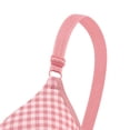 thumbnail image 3 of Fmbrln Womens Bra Plaid Thin Cup Push Up Bralette Adjustable Thin Straps Back Closure Padded Comfy Fashion Bras Pink 40, 3 of 4