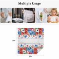 thumbnail image 5 of 4th of July Cloth Napkins, Red Blue Independence Day Floral Star Vintage Washable and Reusable Dinner Napkins Set of 2, Table Napkin for Kitchen Party Birthday Wedding Hotel Housewarming 20"x20", 5 of 9