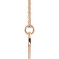 thumbnail image 2 of Precious Stars Unisex 14K Rose Gold Initial E Dangle Disc Necklace, 2 of 3
