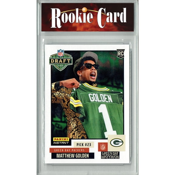 Certified Mint  Matthew Golden 2025 Panini Instant #NFLDN-12 NFL Draft Rookie Card Green Bay Packers