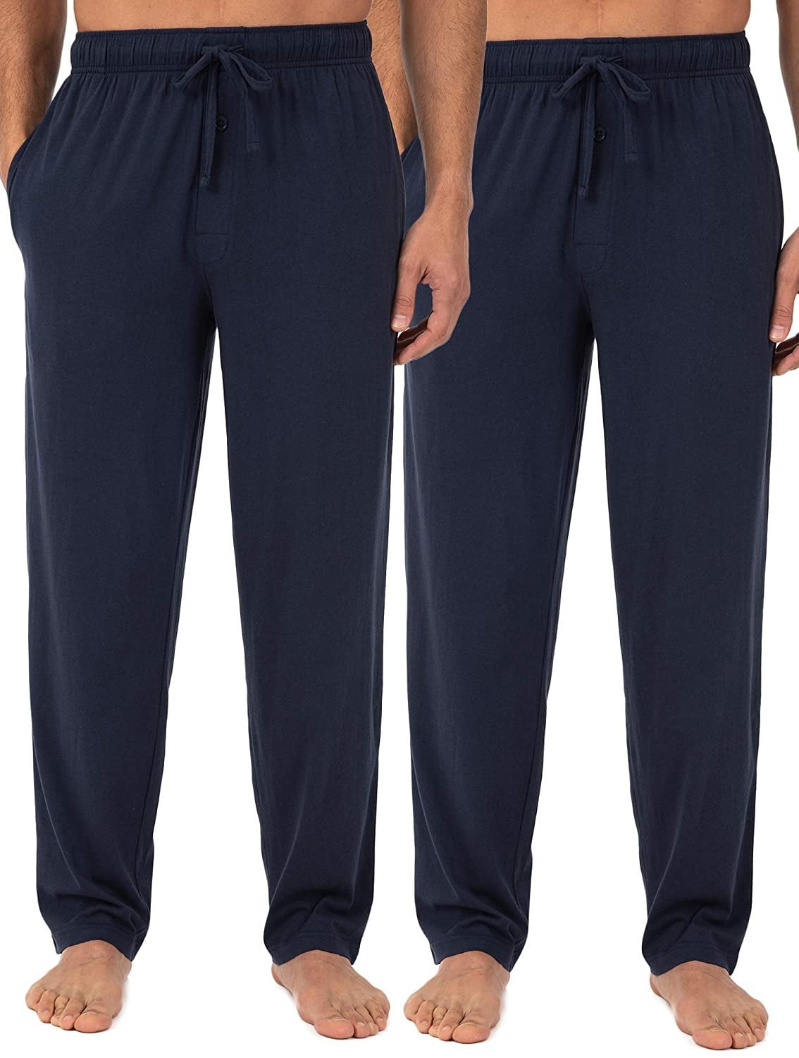 Fruit of the Loom Men's Extended Sizes Jersey Knit Sleep Pant, Navy