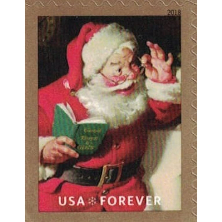 5644 - 2021 First-Class Forever Stamps - Christmas: Santa Claus on Roof -  Mystic Stamp Company