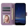 thumbnail image 3 of Dteck Flip Case for Samsung Galaxy S25 Ultra, Shockproof PU Leather Wallet Pocket Card Holder Magnetic Closure Anti Scratch Kickstand Cover with Crossbody Shoulder Strap, Purple, 3 of 7