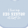 thumbnail image 4 of Inktastic I Love My Big Sister with Hearts Boys or Girls Baby Bib, 4 of 4