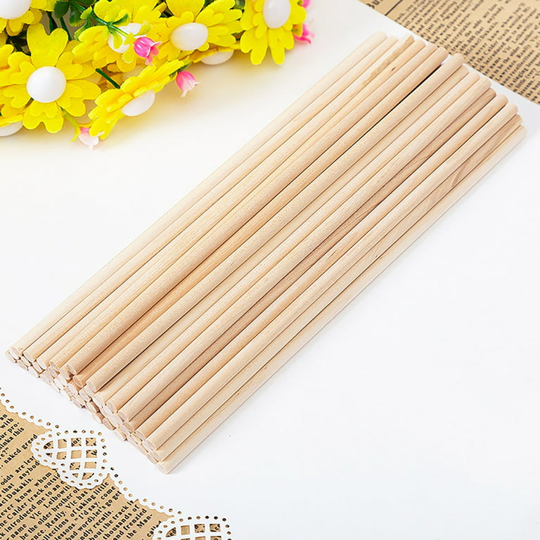 Jpgif Wood Sticks for Crafting,Unfinished Natural Hardwood Sticks,Wooden Craft Sticks,Arts Sticks for Crafts and DIYers