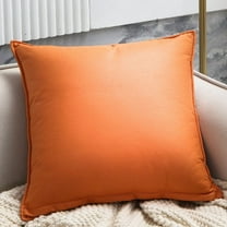XmhyTop 40x40cm Orange Plain Decorative Throw Pillow, 1 Pack Soft Tech Fabric Cover with PP Cotton Filling for Sofa Living Room