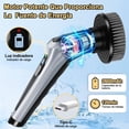 thumbnail image 4 of Cepillo Electrico para Baño Limpieza [IPX8 Resistente al Agua],350-450RPM,con 9 Cabezales de Cepillo Reemplazables,Mango Ajustable en 4 Niveles hasta 130cm,2600mAh,para Baños y Pisos, 4 of 7