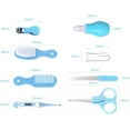 thumbnail image 2 of Bexikou 8 in 1 Baby Healthcare and Grooming Kit Baby Safety Care Set Baby Brush Set for Newborn Portable Safety Care Set Include Hair Brush Comb Nail Clipper for Keep Clean (Blue), 2 of 7