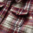 thumbnail image 7 of Otqutp Toddler Autumn Tops Kids Flannel Shirt Jacket Plaid Long Sleeve Lapel Button Down Baby Boys Girls Fall Shirt Coat Outwear with Pockets, 7 of 7