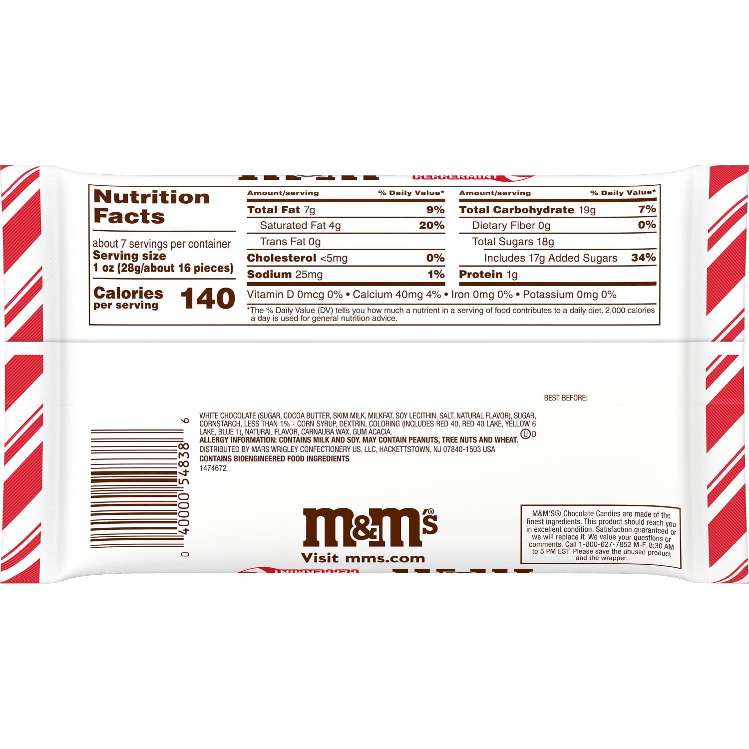 M&M's Candy White Chocolate 14.9 oz. - Kelly's Liquor