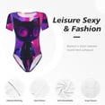 thumbnail image 4 of Balery Neon Toy Cat Reflections Body de cuello redondo de manga corta para mujer Tops de manga corta Tops básicos-Large, 4 of 7