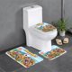 thumbnail image 1 of Jellystone Juego de 3 alfombras de baño de coral fleece: tapete de baño + alfombra de inodoro en forma de U + funda de tapa de inodoro en forma de O, 1 of 6