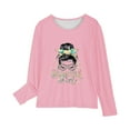 thumbnail image 5 of Birdeem Robe de Fille Fleurie Imprimée Col Rond Chandail pour Filles Chandail à Capuchon pour Enfants Haut Brodé Fleur, 5 of 5