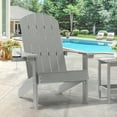 thumbnail image 1 of Sonerlic 1Peak Outdoor Patio HIPS Adirondack Chair with Cupholder for Garden,Lawn and Backyard,Light Gray, 1 of 8