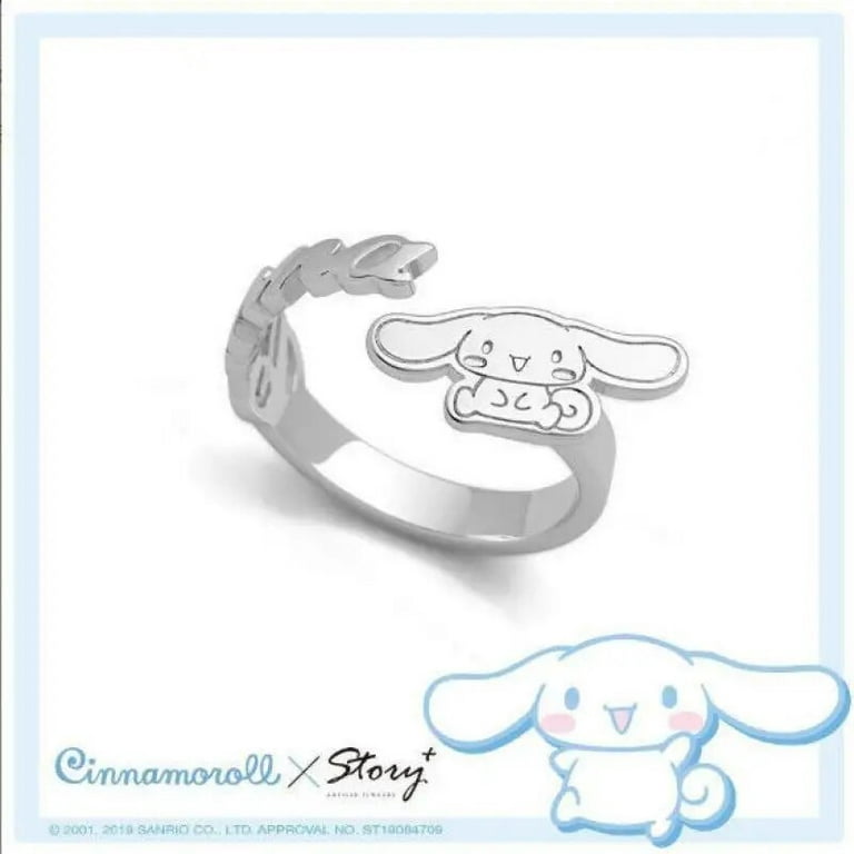 Cinnamoroll Heart Necklace Silver Dancing Stone Pendant Sanrio Original Box  Gift