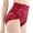Wine, variant on Fancifize High Waisted Underwear for Women Plus Size Briefs Breathable Lace Panties Womens Cheeky Seamless Underwear