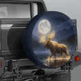 thumbnail image 2 of Moose Walking In Lake Full Moon Spare Tire Cover Without Backup Camera Hole 6 Sizes (31 in.), 2 of 7