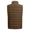thumbnail image 2 of Men Outerwear Lightweight Water-Resistant Finish Sleeveless Puffer Vest Jacket, Brown, XL, 2 of 7