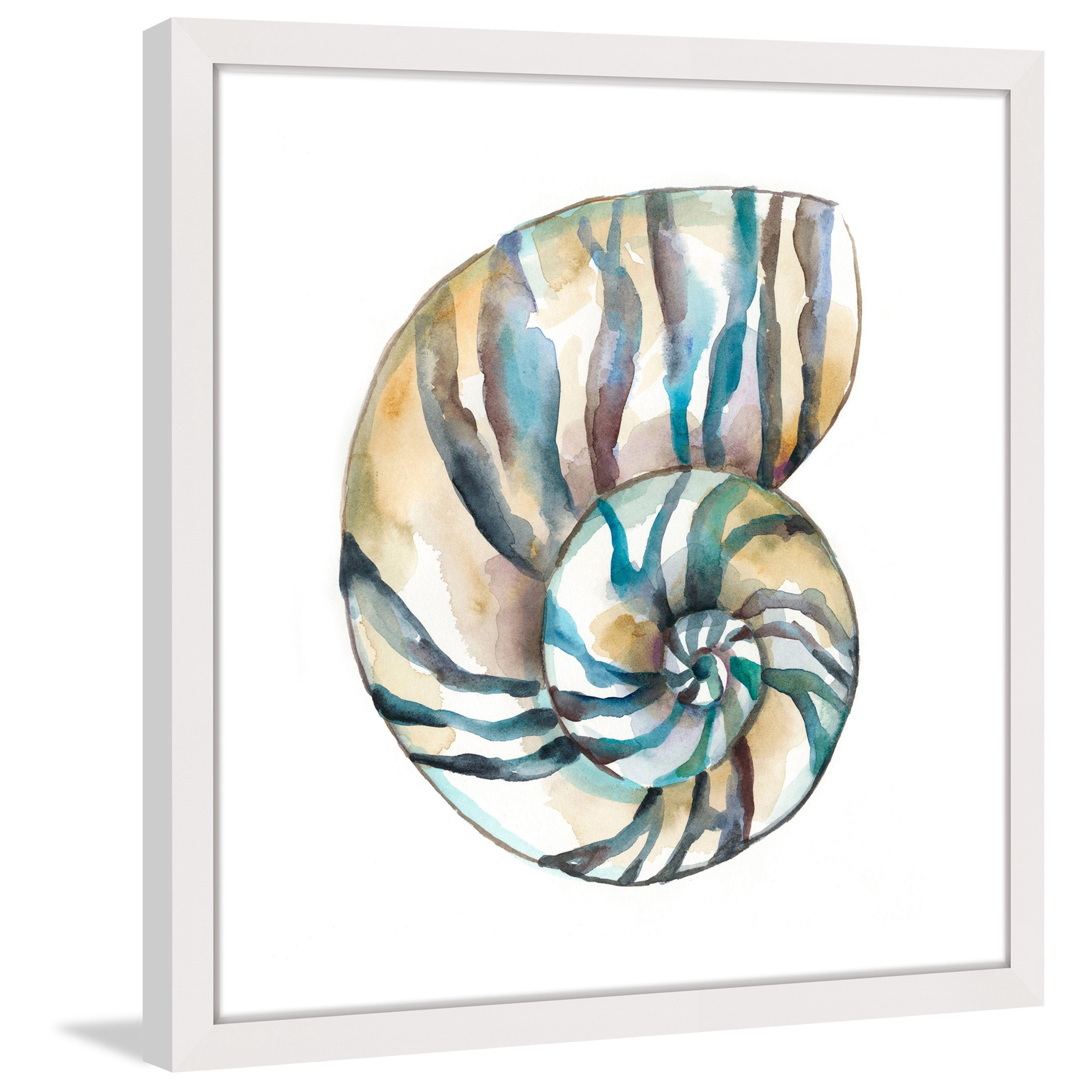 Marmont Hill "Aquarelle Shells II" Framed Painting Print