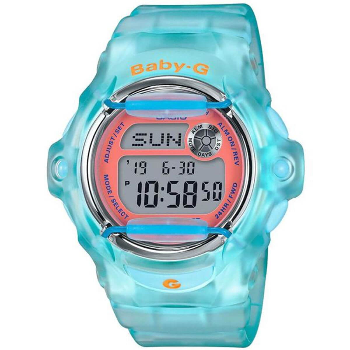 Casio BG169R-2C Women's Baby-G Light Blue Resin Strap Dive Watch