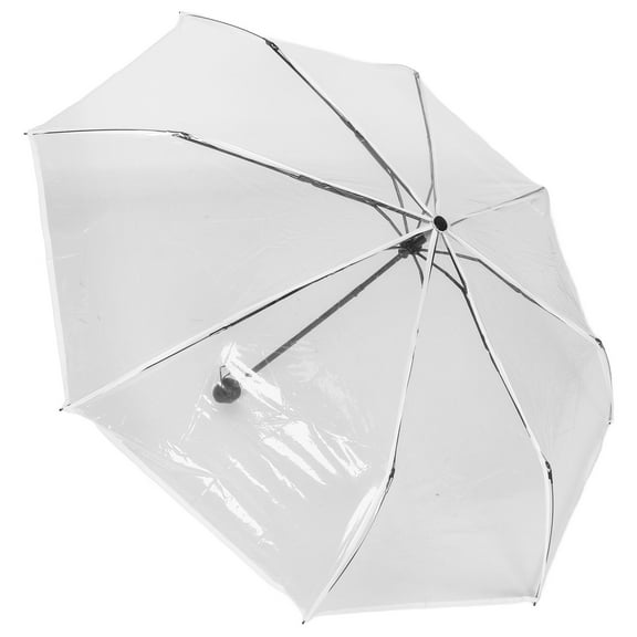 Worgeous  Umbrella Windproof Pocket Mini Personal Parasol Clear Folding Travel
