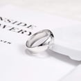 thumbnail image 2 of 2mm 4mm 6mm White Gold Plated Ring High Polish Plain Dome Silver Wedding Band for Women Men Comfort Fit Size 3-13, 2 of 6