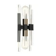 thumbnail image 5 of Santiago 2-Light Wall Sconce in Matte Black with Warm Brass Accents, 5 of 5