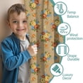 thumbnail image 3 of Pioneer Flower Floral Print Pattern Insulated Teens Curtains Set Of 2, Bedroom Essentials, Toddler Room Decor 42"x63", 3 of 5