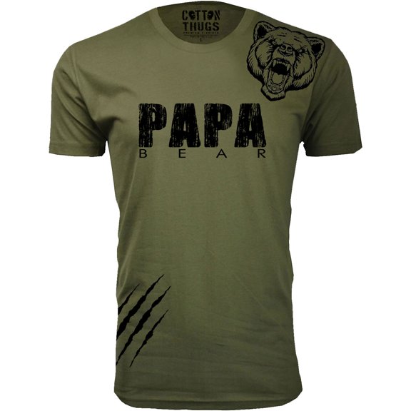 Men's Papa Bear Scratch Dad T-Shirts