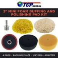 3" Buffing Pad Kit, 4 Buff Polishing Pads, Polisher Backing Plate