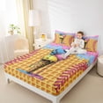 thumbnail image 3 of Erosebridal Watercolor Ice Cream Drip Queen Sheet Sets,Abstract Baseball Print Kids Bed Set 4-Piece, 3 of 6