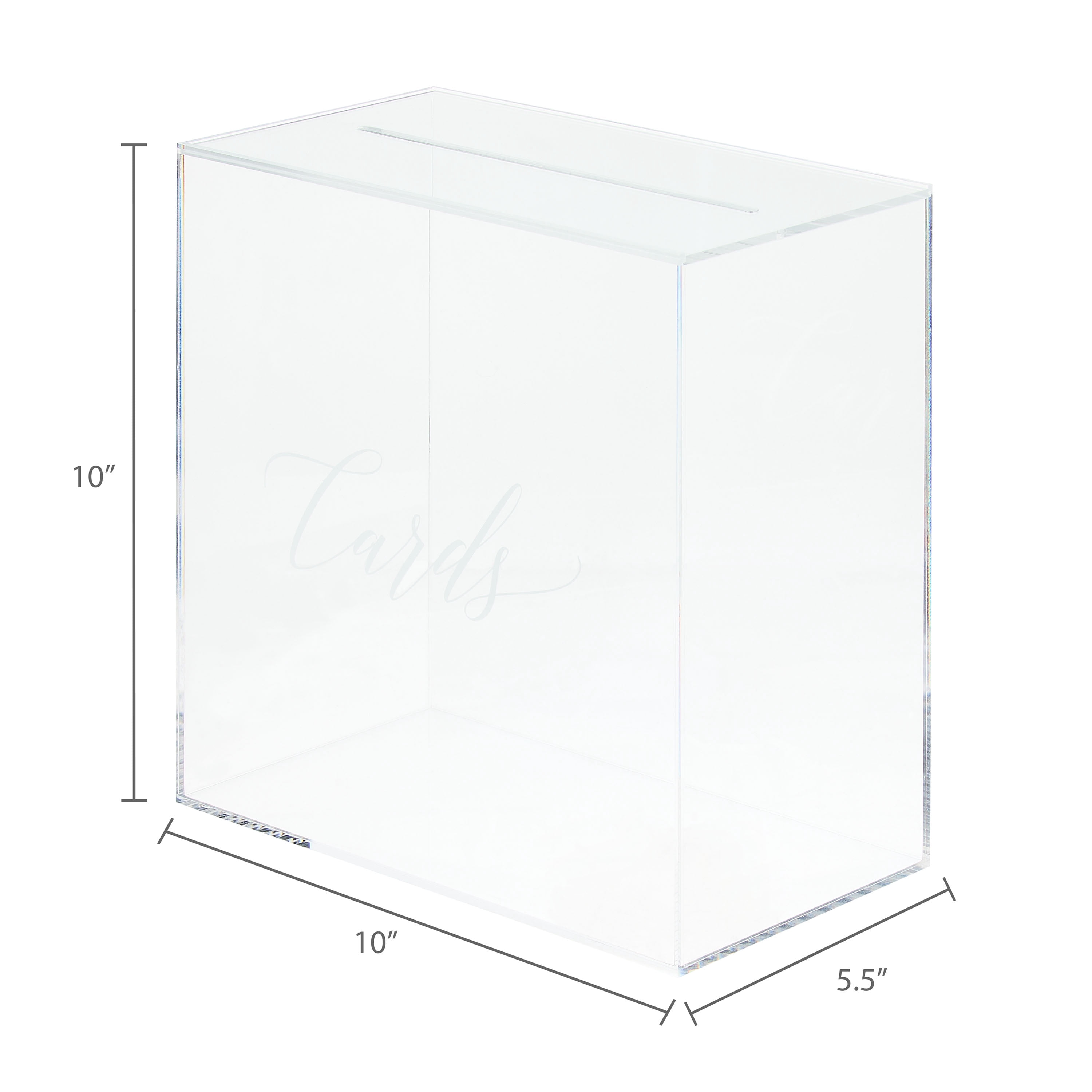 Clear Acrylic Card Box with Slot, by Way To Celebrate