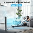 thumbnail image 4 of Qunler 40" Oscillating Tower Fan with Remote, Ultra-Quiet Fan for Bedroom, Home, Living Room, Office, Gray, 4 of 8