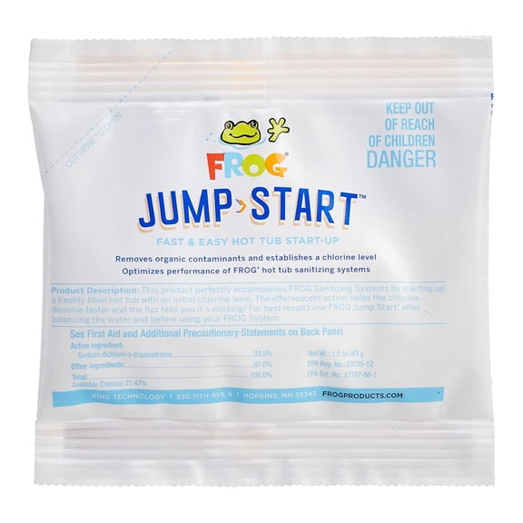 FROG Jump Start for Hot Tubs - Start-Up Chlorine Shock Removes Organic Contaminants & Establishes Chlorine Level - Hot Tub Set Up & Treatment - 1 Pack