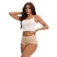 thumbnail image 4 of Unique Bargains High Waisted Tummy Control Briefs 3XL Light Beige, 4 of 6