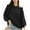 Black, variant on AXXD Womens Shirts Black Basic Summer 2024 Trendy Color Long Sleeve Pullove Shirt Sweater Tops