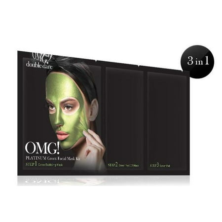 [Double Dare] OMG! Platinum Green Facial Mask Kit (Best Peel For Hyperpigmentation On Dark Skin)