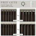 thumbnail image 5 of Dark Chocolate Pinch Pleated Linen Curtains 2 Panels for Living Room Bedroom Memory Training Shaped Semi Sheer Pleat Drapes with Hooks Rings Light Filtering Window Curtain 40x84, 5 of 9