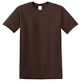 thumbnail image 5 of Gildan Short Sleeve T-Shirt for Men, Ultra Cotton Crewneck Classic Shirt, Dark Chocolate, M, 5 of 6