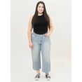 thumbnail image 4 of A3 Denim Women's Plus Size High Rise Wide Leg Crop, Sizes 16W-26W, 4 of 4