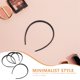 thumbnail image 3 of KAKOWELY 2Ud Diademas Negras Elásticas Para Mujer Accesorio Con Para Combinar Con, 3 of 7