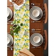 thumbnail image 5 of Yellow Lemon Burlap Cotton Table Runner 16x72 Inches Long, Summer Fruit Green Retro Farmhouse Leaf Farmhouse Table Runners, Outdoor Dining Tablecloths Decor for Baby Shower/Party/Wedding, 5 of 6